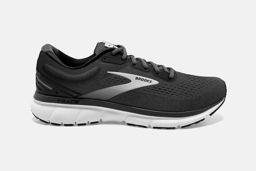 Brooks Trace Road Running Shoes Mens - Black/Grey - QNWXP-5603